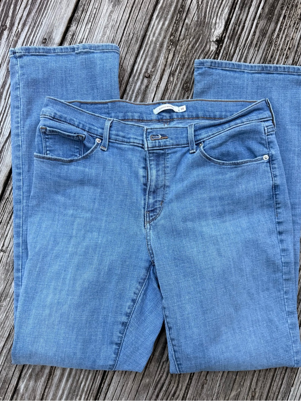 Levi's Women's Boot Cut Jeans in Light Blue Denim